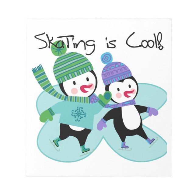 Penguins Skating is Cool Notepad (Front)