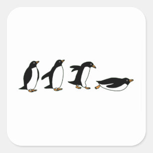 Penguins Sliding Square Sticker