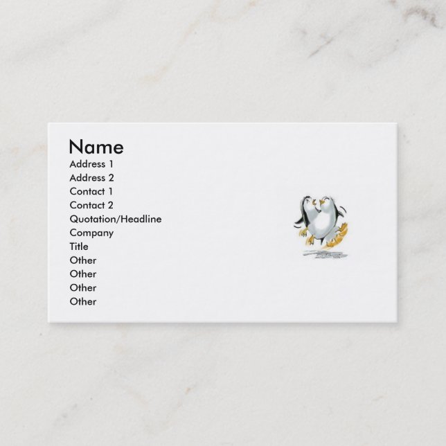 pEnGuiNs SlippiNg Business Card (Front)