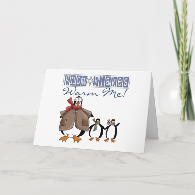 Penguins Snowflakes Warm Me Holiday (Front)