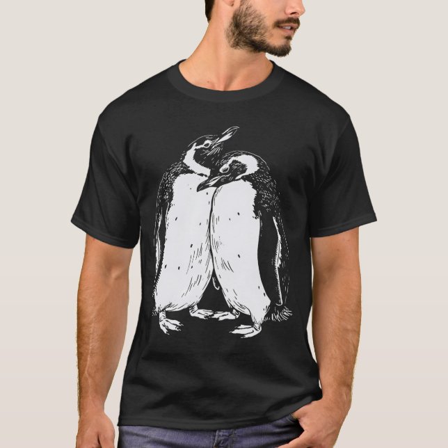 Penguins Snuggles  T-Shirt (Front)