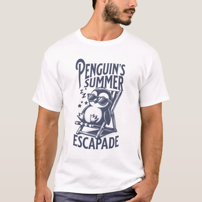 Penguin's summer escapade T-Shirt (Front)