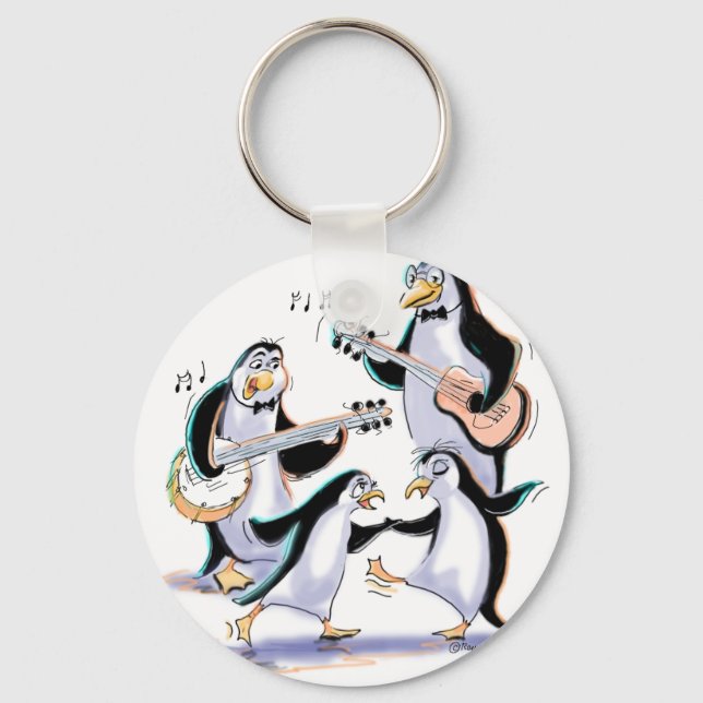 pEnGuInS sWiNgInG Key Ring (Front)