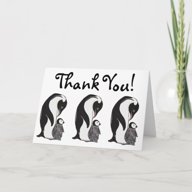 Penguins Thank You Card (Front)