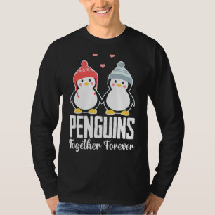 Penguins Together Forever Cute Penguin Couple With T-Shirt