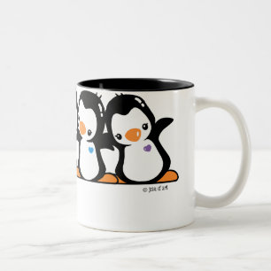 Penguins Two-Tone Coffee Mug