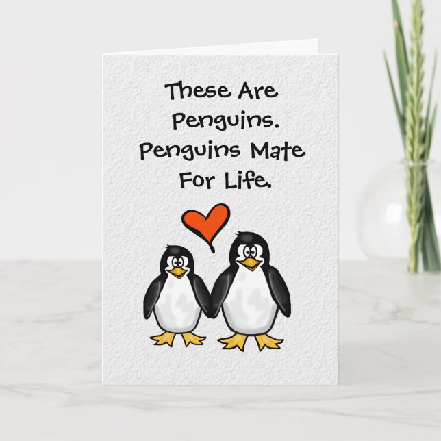 Penguins Valentine's Day Card (Front)