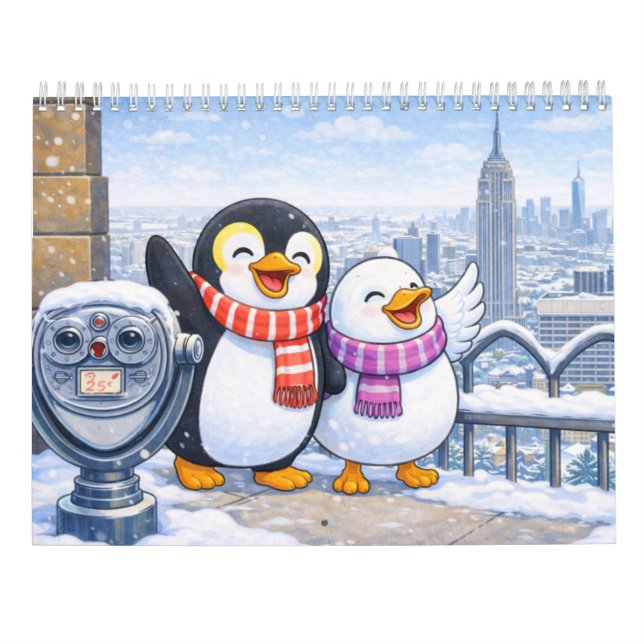 Penguin's Visit to NYC Calendar (Back)
