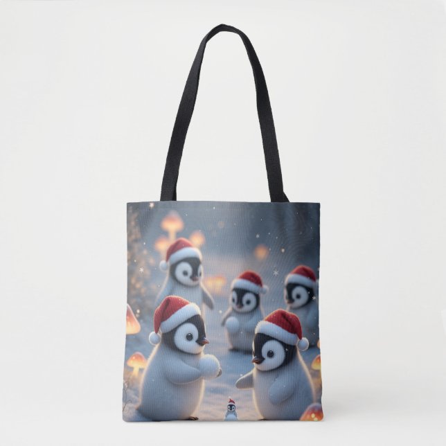 Penguins’ Winter Wonderland  Tote Bag (Front)