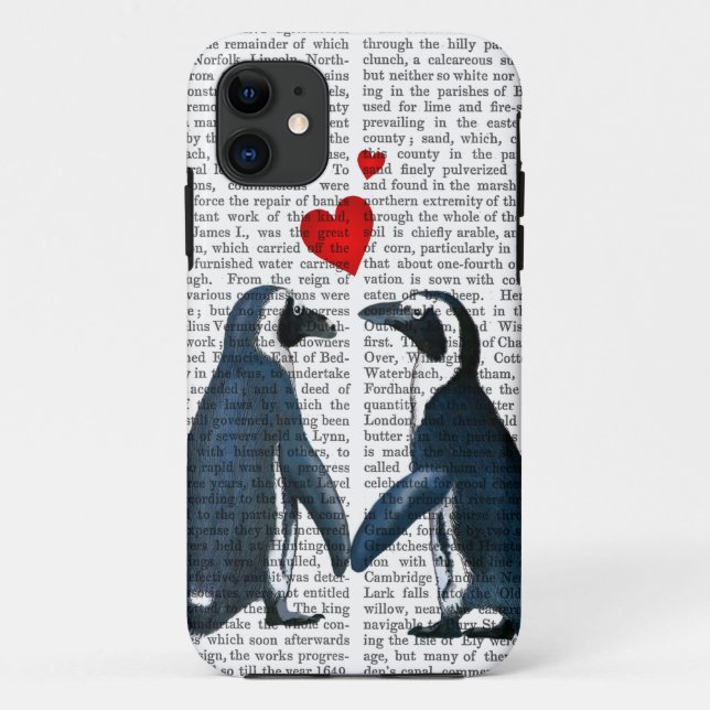 Penguins With Love Hearts Case-Mate iPhone Case (Back)