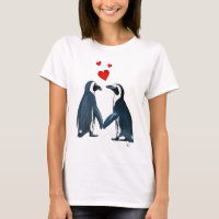 Penguins With Love Hearts