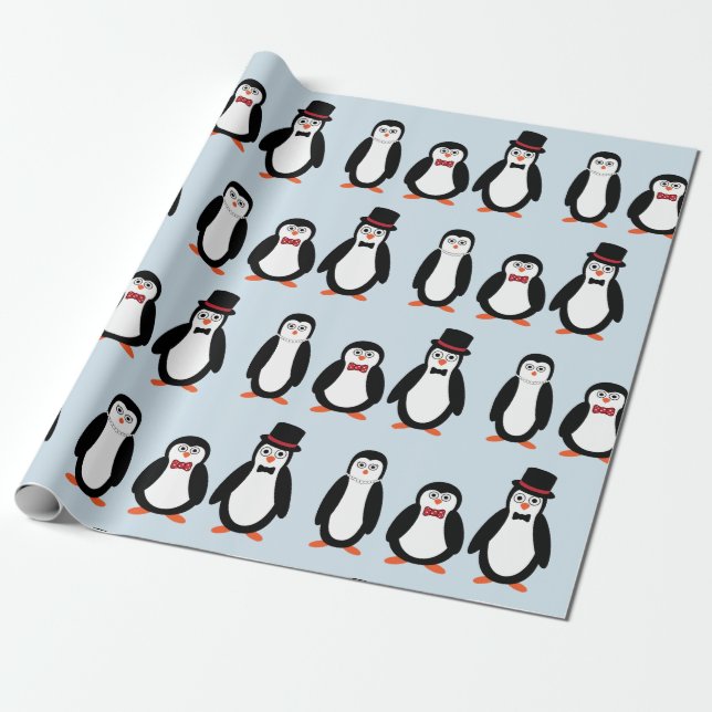 Penguins Wrapping Paper (Unrolled)