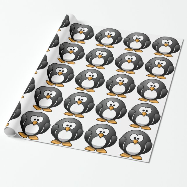 Penguins Wrapping Paper (Unrolled)
