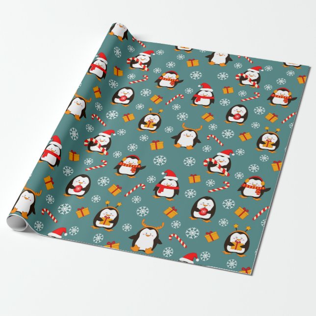 Penguins Wrapping Paper (Unrolled)