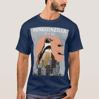 Penguinzilla Penguin Bird  Funny Gift T-Shirt