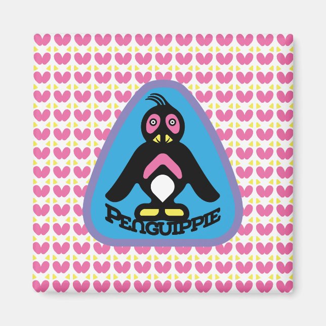 PENGUIPPIE PINGUINO HIPPIE ICON BY MASANSER MAGNET (Front)