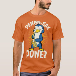 PenguSax Power Penguin on the Saxophon T-Shirt