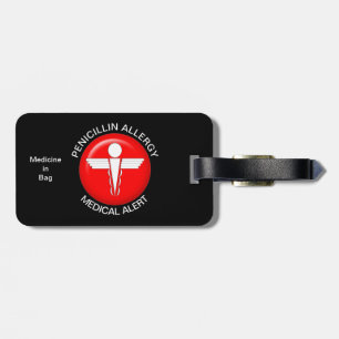Penicillin Allergy Medical Alert Luggage Tag