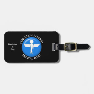 Penicillin Allergy Medical Alert Luggage Tag