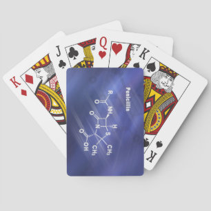 Penicillin, antibiotic drug, Structural chemical Playing Cards