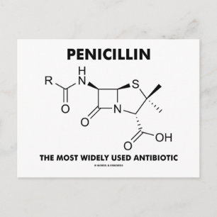Penicillin Most Widely Used Antibiotic (Chemistry) Postcard