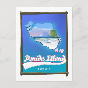 Penida Island Indonesia Holiday Postcard
