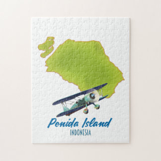 Penida island map jigsaw puzzle