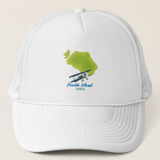 Penida island map trucker hat