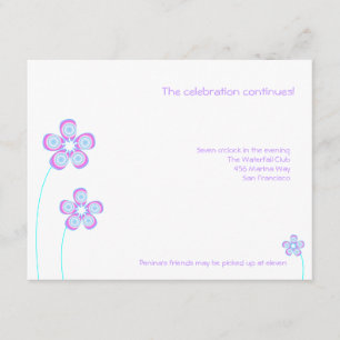 Penina Bat Mitzvah Reception Card
