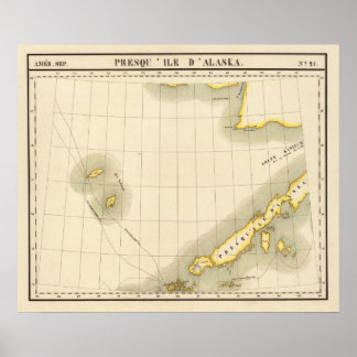 Peninsula of Alaska Poster