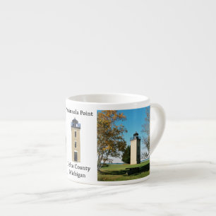 Peninsula Point Lighthouse espresso mug