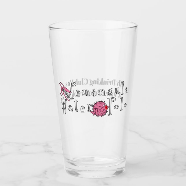 Peninsula Water Polo Logo Pint Glass (Front)