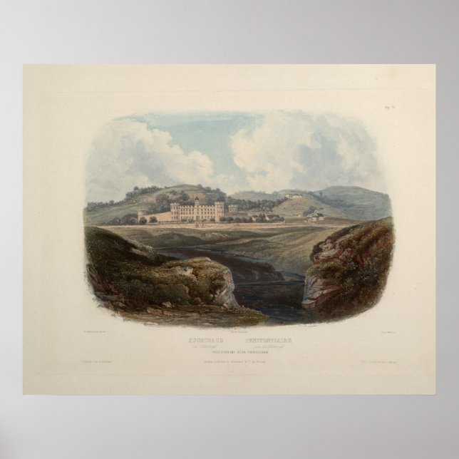 Penitentiary near Pittsburgh: Karl Bodmer Print (Front)