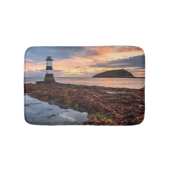 Penmon Lighthouse Sunrise | Puffin Island Bath Mat (Front)