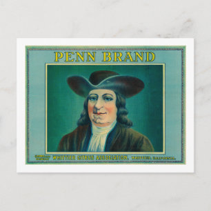 Penn Lemon LabelWhittier, CA Postcard