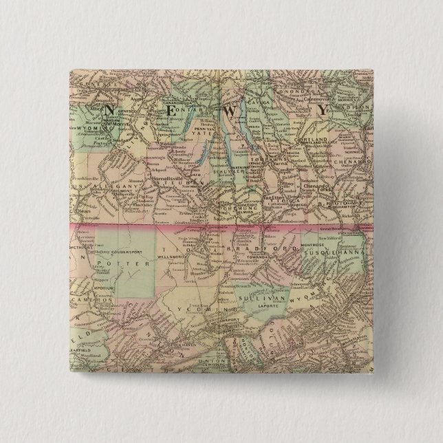 Penn, NJ 15 Cm Square Badge (Front)
