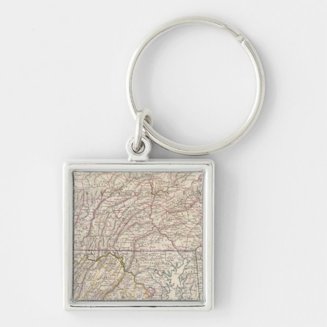 Penn, NJ, Md, Dela, DC, Virginia Key Ring (Front)