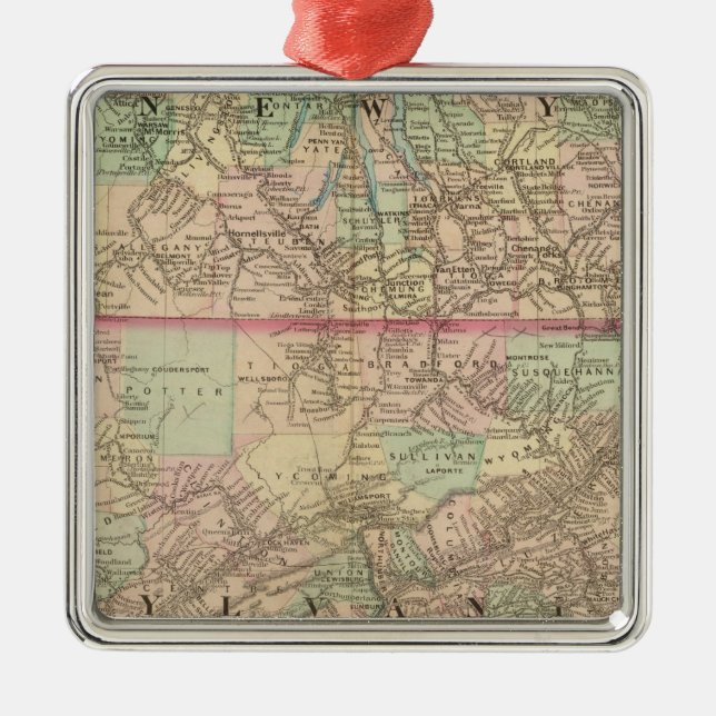 Penn, NJ Metal Tree Decoration (Front)