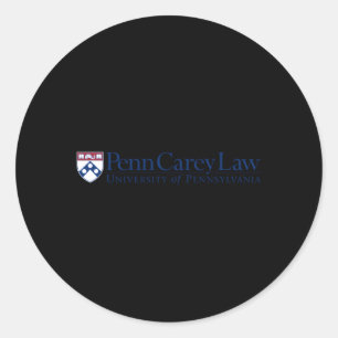 Penn Quakers Carey Law Classic Round Sticker