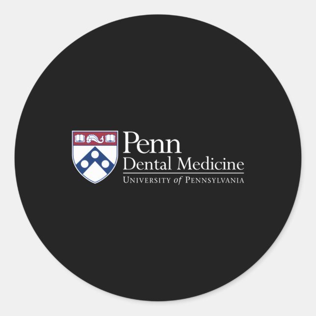 Penn Quakers 'S School Of Dental Medicine Classic Round Sticker (Front)