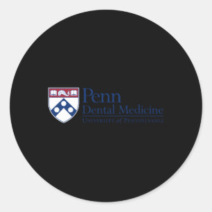 Penn Quakers 'S School Of Dental Medicine Classic Round Sticker
