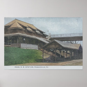 Penn Railroad Station Phoenixville PA Poster