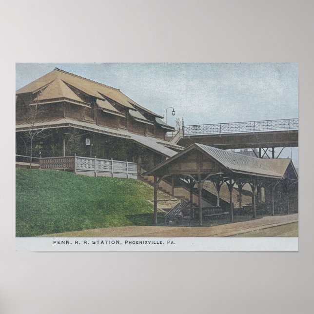 Penn Railroad Station Phoenixville PA Poster (Front)