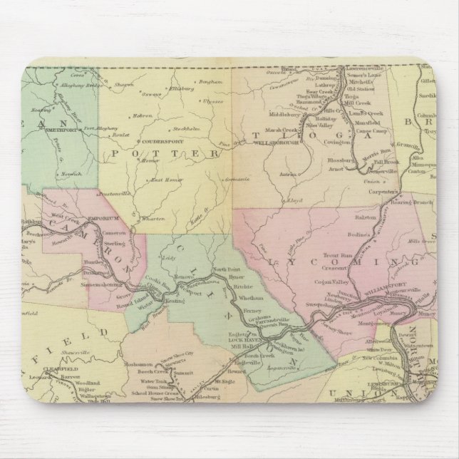 Penn railway map mouse mat (Front)