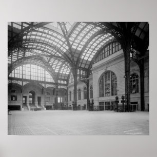 Penn Station Main Concourse, 1915. Vintage Photo Poster