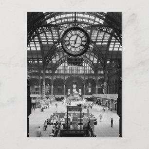 Penn Station New York Magic Lantern Slide Vintage Postcard