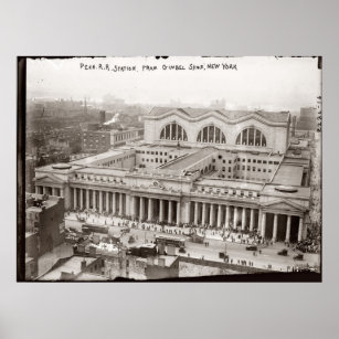 Penn Station Vintage Photograph (1910) Poster