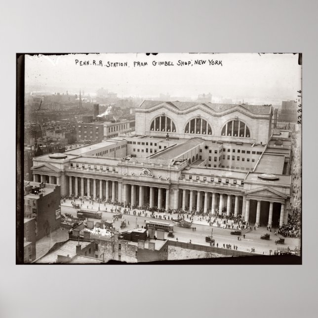 Penn Station Vintage Photograph (1910) Poster (Front)