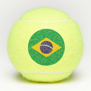 Penn tennis ball with flag of Brazil