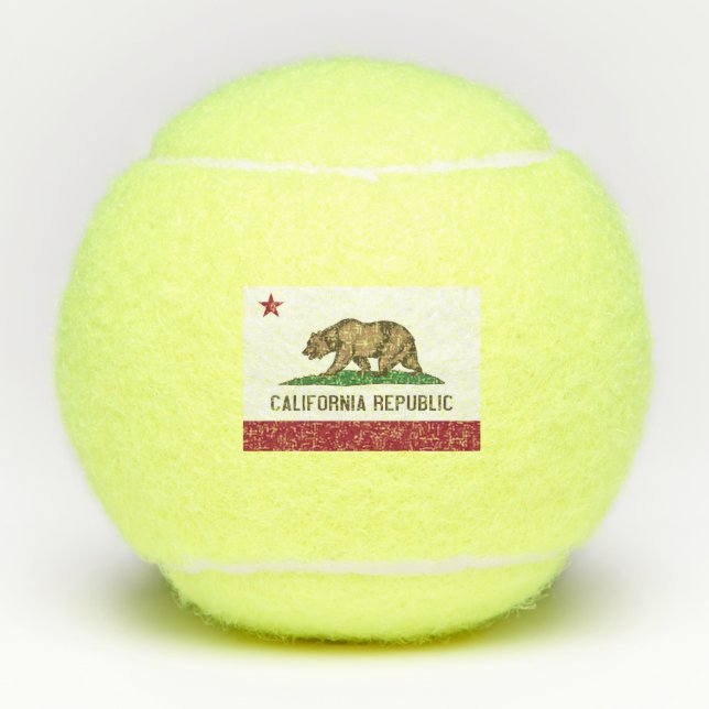 Penn tennis ball with flag of California, USA (Front)